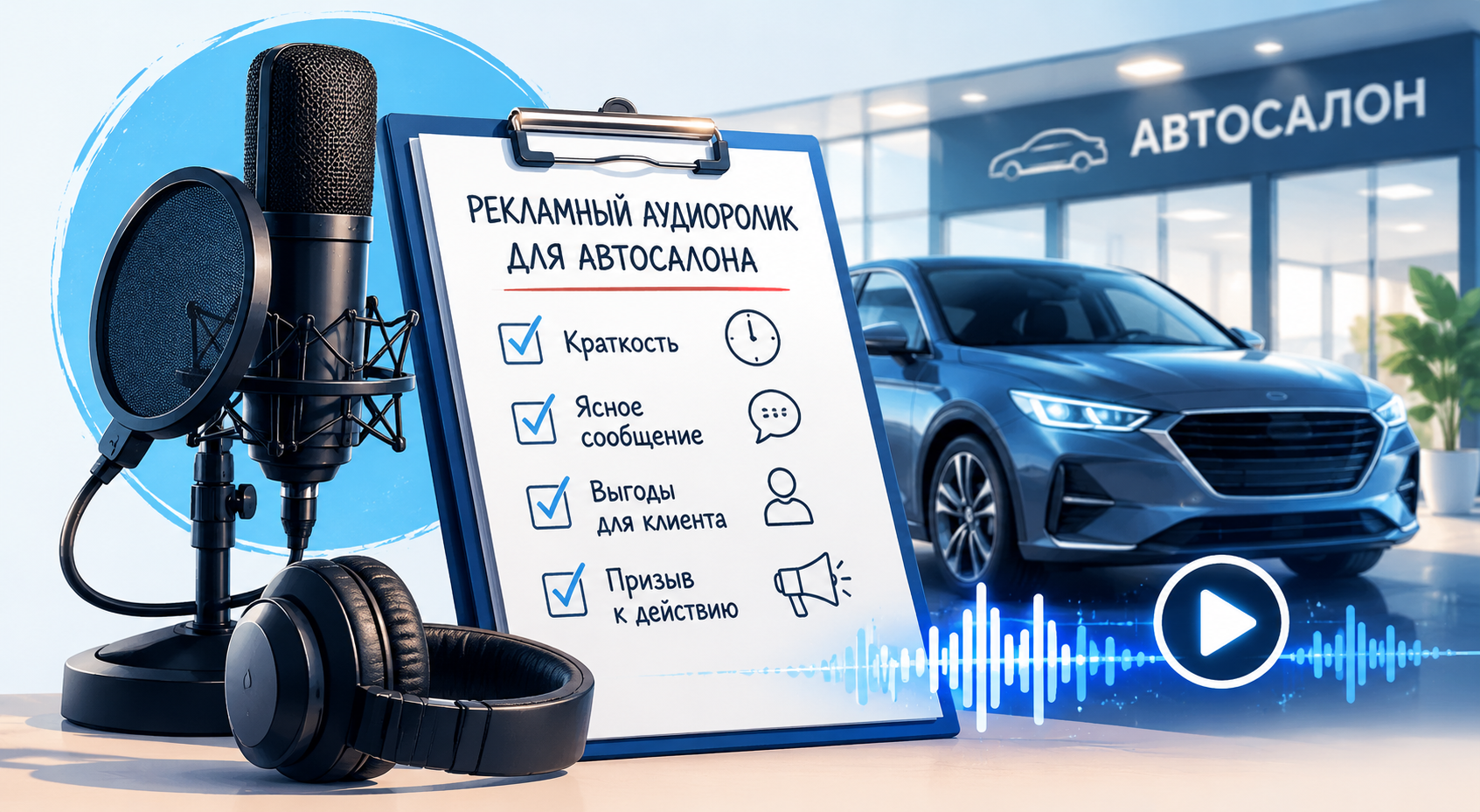 Аудиореклама для автосалонов и автодилеров